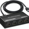 4-in-1 4K HDMI Switcher & Splitter – Ultra HD Multi-Device Connectivity