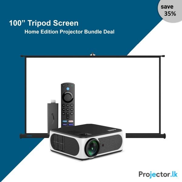 Home Edition 4K-Support Full HD Smart Projector With Projector Screen Bundle Deal